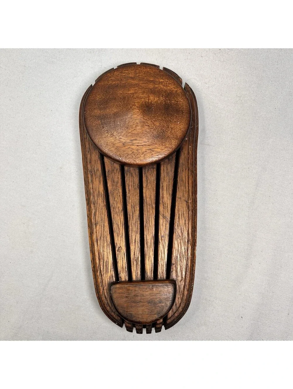 Vintage Wooden Hanging Kitchen Knife Holder 5 Slots Wall Mount Japan